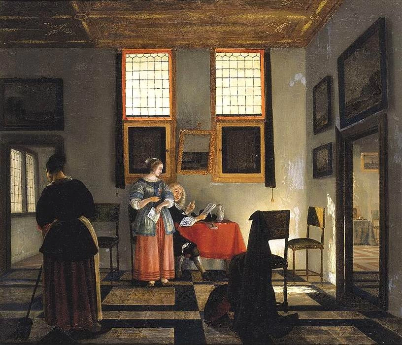 Interno con figure